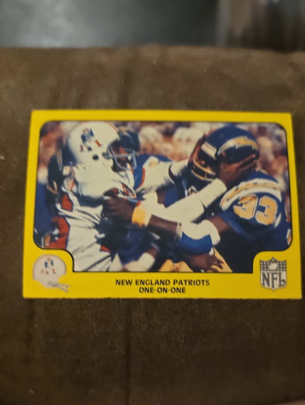 Vintage NFL Trading Card-Style Party Favor - Yellow